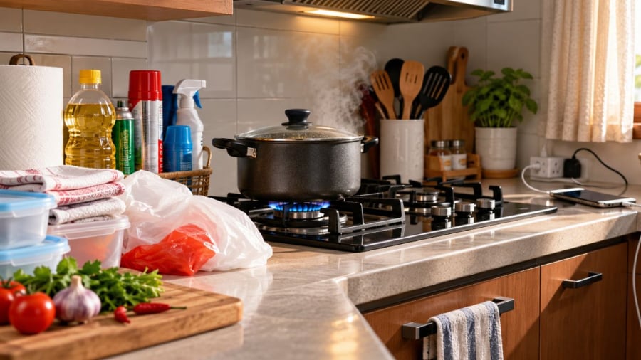 Những thứ này cần tránh để gần bếp nấu ăn