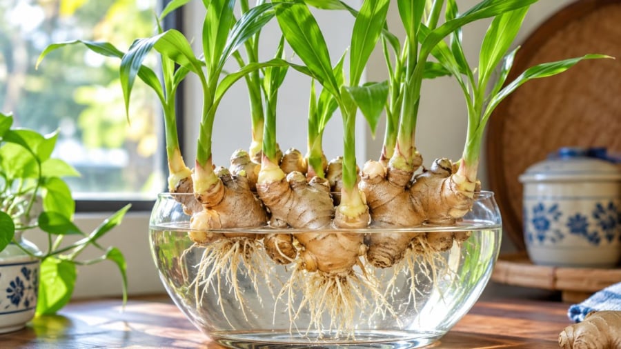 Trồng gừng thủy sinh và những lưu ý cần nhớ