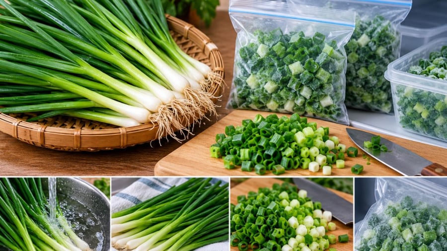 Bạn có thể để  hành lá tươi lâu theo cách này