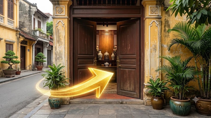 Cửa chính nên mở ra ngoài hay vào trong?    