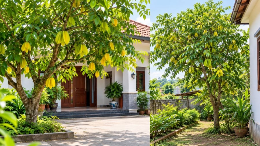 Trồng cây khế trước hay sau nhà thì tốt hơn