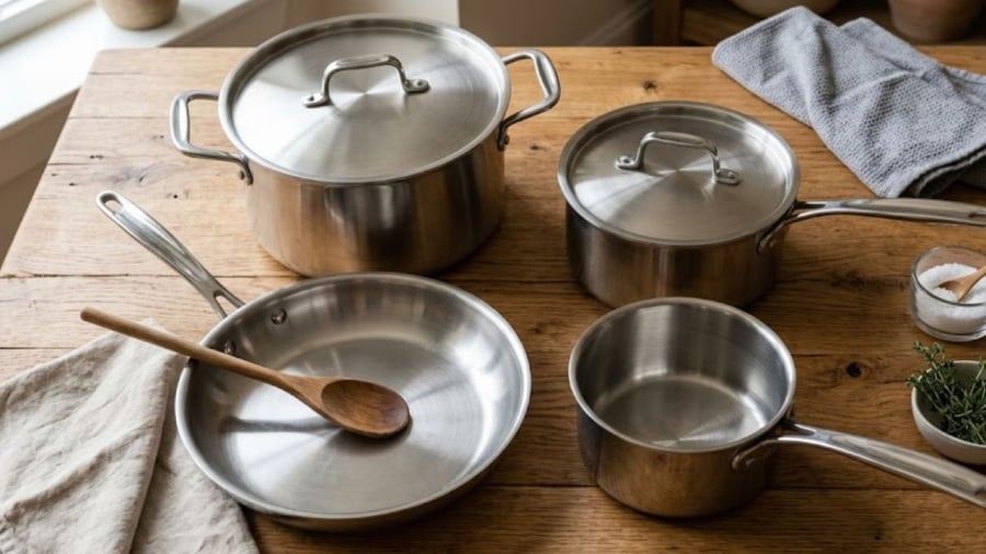 Bạn nên căn nhiệt độ phù hợp khi xào nấu hoặc chiên rán bằng nồi inox.