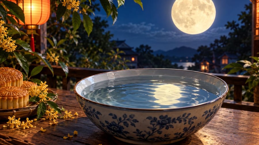 Nước phơi ánh trăng được cho là thu hút may mắn