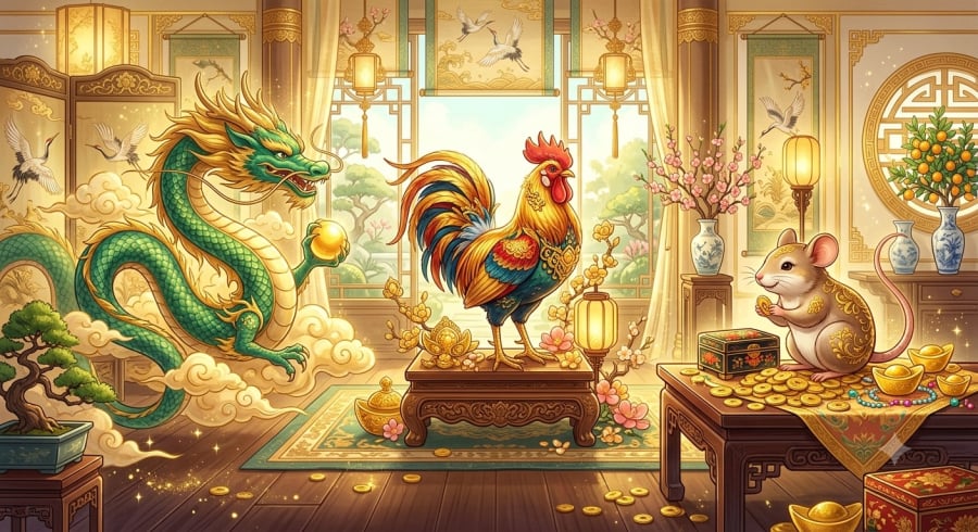 Tuổi Thìn, Dậu và Tý được dự báo có nhiều tín hiệu tích cực về công việc và tài lộc trong 3 ngày tới.