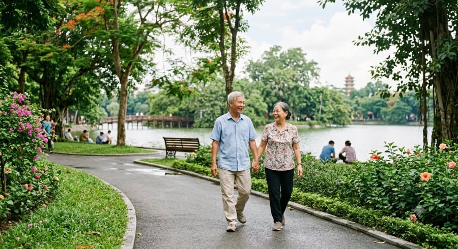 Sau nhiều năm làm việc, điều đáng quý là giữ được sức khỏe, sự chủ động và những ngày tháng bình an bên gia đình.