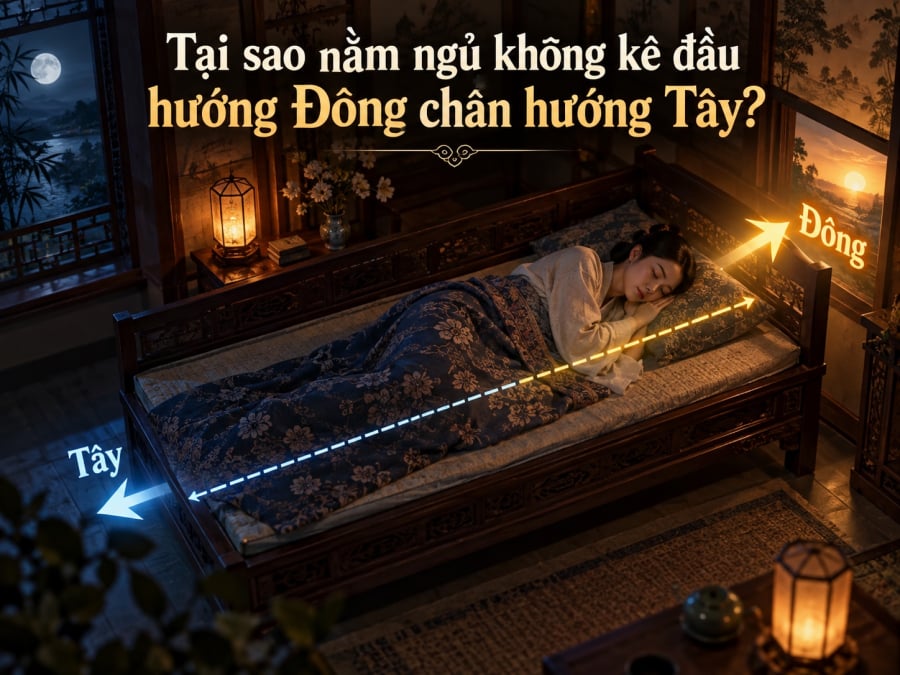 Vậy quan niệm này xuất phát từ đâu? Có phải cứ nằm đầu hướng Đông, chân hướng Tây là không tốt? Câu trả lời cần được nhìn nhận từ cả góc độ phong thủy truyền thống lẫn khoa học hiện đại.    