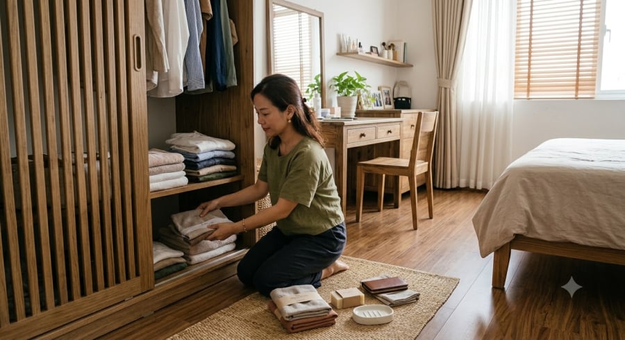 Bớt những món đồ mua theo cảm hứng giúp tủ đồ gọn hơn và hạn chế những khoản chi âm thầm mỗi tháng.