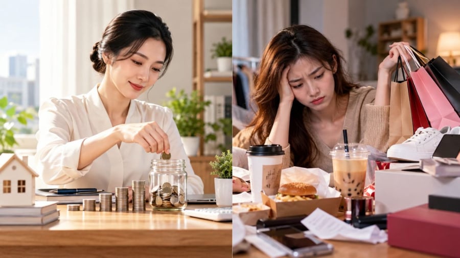 Cách chi tiêu khác nhau tạo ra khoảng cách tài chính