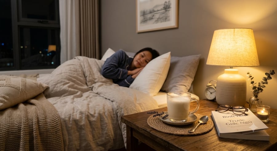 Một ly sữa ấm sau bữa tối có thể trở thành thói quen thư giãn trước giờ ngủ.