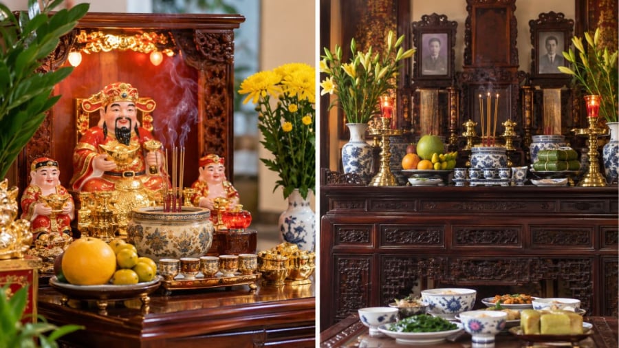 Ban Thần Tài thường thắp hương hàng ngày
