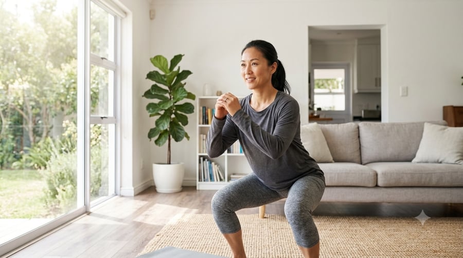 Vận động đều đặn với cường độ phù hợp được nữ bác sĩ xem là một phần quan trọng để duy trì vóc dáng sau tuổi 40.