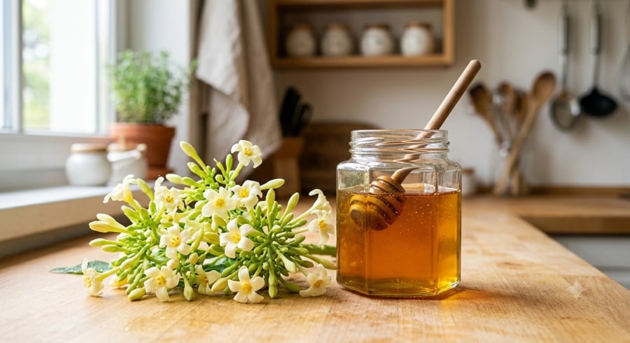 Hoa đu đủ đực ngâm mật ong được sử dụng phổ biến theo kinh nghiệm dân gian.