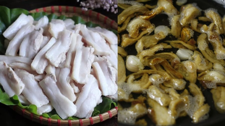 Mỡ lợn sau khi rửa sạch, chần qua nước sôi thì có thể đem đi rán. Khi rán, hãy thêm nước để mỡ tiết ra từ từ, hạn chế tình trạng bị cháy.
