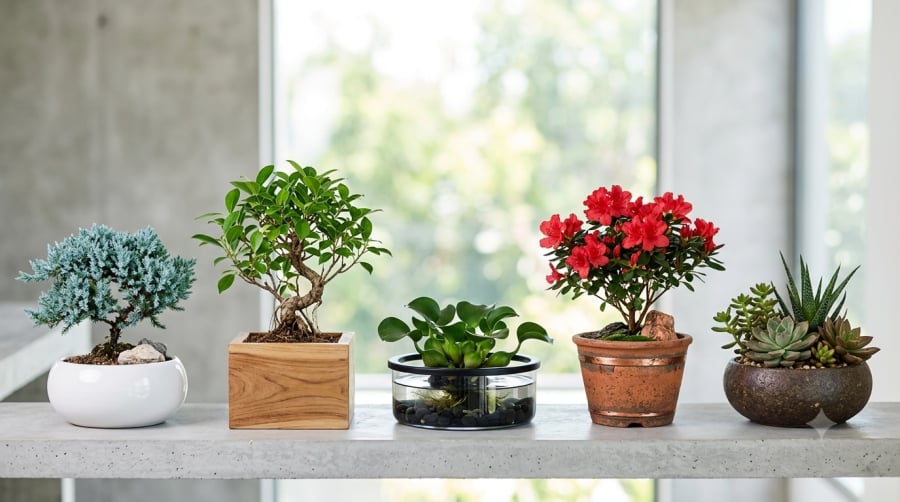 Từ màu trắng, vàng, xanh đến đỏ và nâu, màu sắc của cây và chậu có thể được cân nhắc khi lựa chọn cây cảnh theo quan niệm ngũ hành.