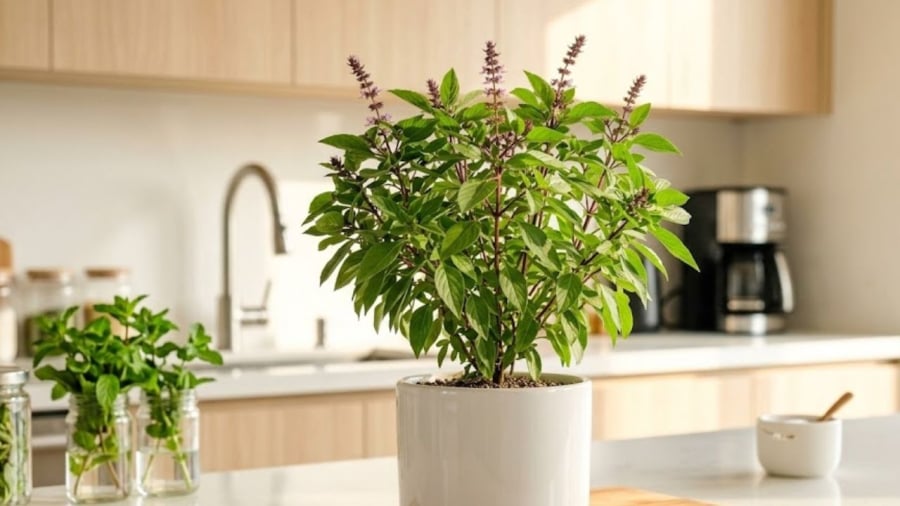 Gia Chủ Có Thể Lựa Chọn Trồng Cây Húng Quế Ở Hướng Bắc, Đông Hoặc Đông Bắc Nếu Mong Muốn Cây Húng Quế Mang Lại May Mắn, Tài Lộc. 