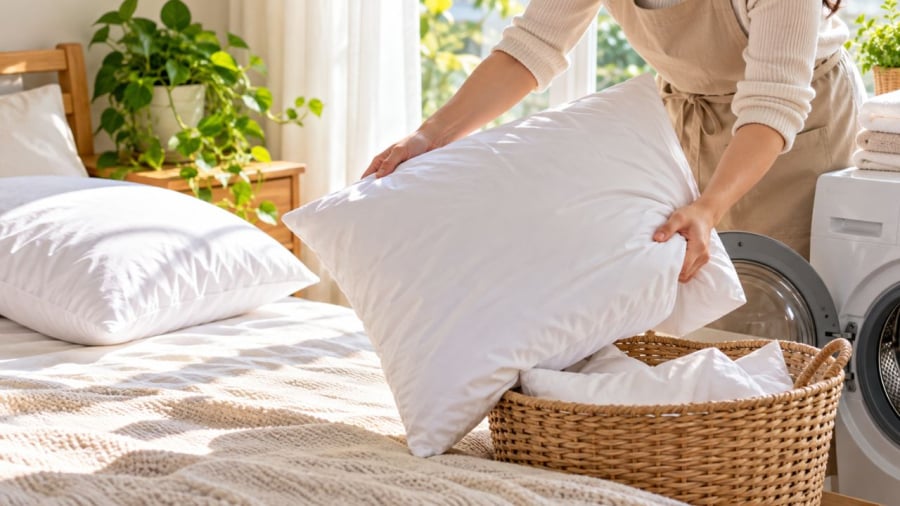 Bao lâu nên giặt gối một lần