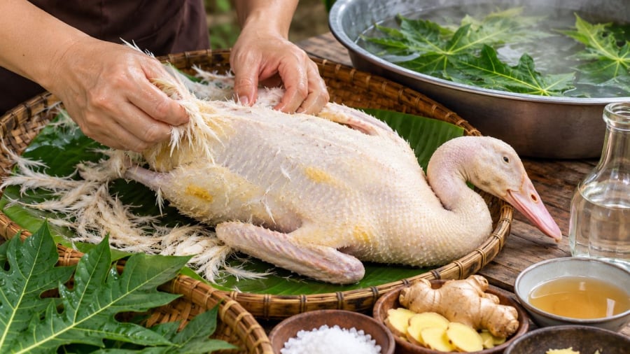 Bạn đã biết mẹo làm sạch lông vịt chưa?