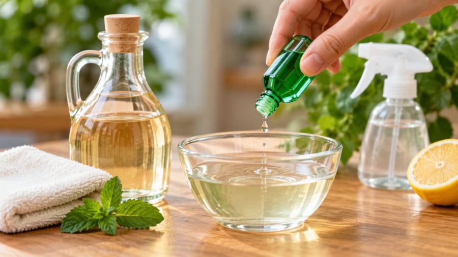 Trộn dầu gió với giấm trắng