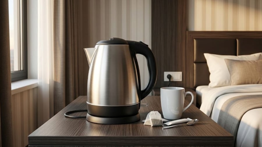 Ấm đun nước là một trong những vật dụng được đánh giá là tiềm ẩn nguy cơ chứa nhiều cặn bẩn, vi khuẩn do ít được vệ sinh, khử khuẩn.