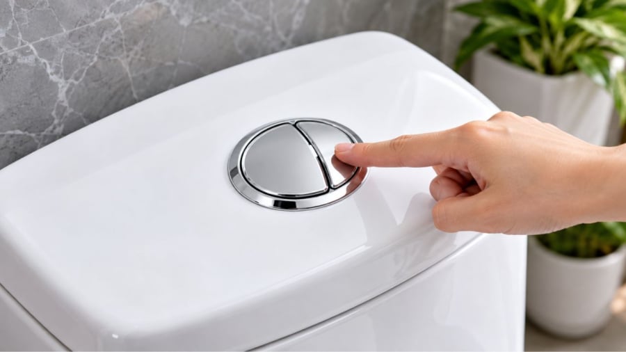 Bạn biết hai nút xả to nhỏ trên bồn cầu nên dùng thế nào không?