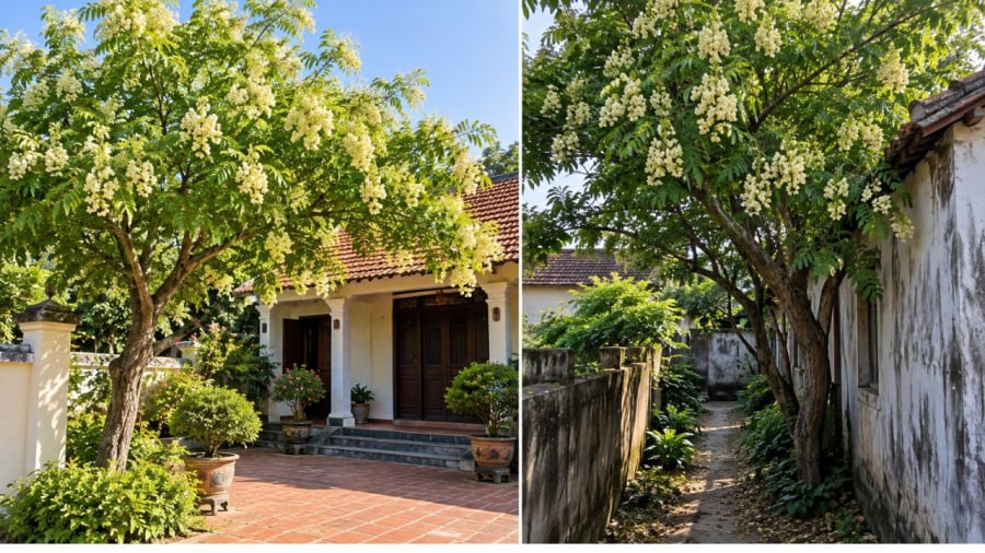 Có nên trồng cây hoa hòe trước nhà?