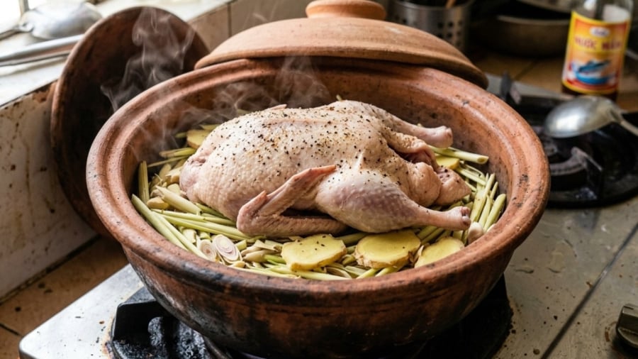Vịt luộc không cần nước
