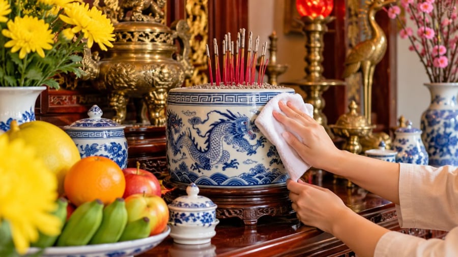 Có nên lau dọn bát hương thường xuyên không?