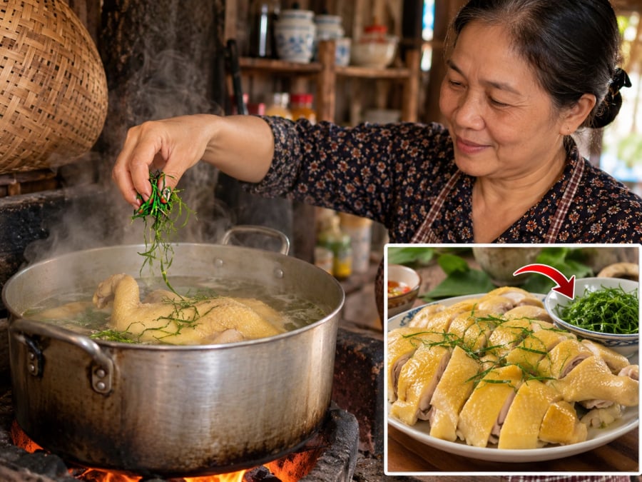 Gà và lá chanh là một cặp nguyên liệu rất quen thuộc trong ẩm thực Việt. Lá chanh có mùi thơm đặc trưng, khi vò nhẹ sẽ giải phóng tinh dầu nhanh hơn. Thả vào nước luộc, mùi thơm lan đều, giúp nước luộc gà dễ chịu và át bớt mùi gây của thịt.
