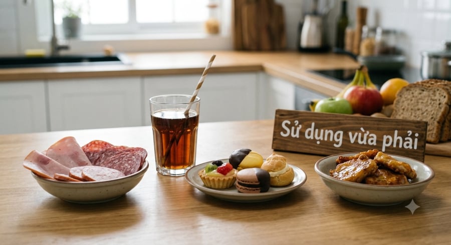 Phụ nữ nên kiểm soát khẩu phần và tần suất sử dụng những thực phẩm nhiều đường, chất béo hoặc chế biến sẵn.