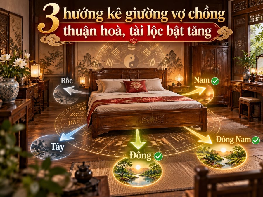 Trong Phong Thủy Nhà Ở, Giường Ngủ Không Chỉ Là Nơi Nghỉ Ngơi Mà Còn Được Xem Là Vị Trí Ảnh Hưởng Trực Tiếp Đến Sức Khỏe, Tinh Thần Và Sự Hòa Hợp Giữa Hai Vợ Chồng.     