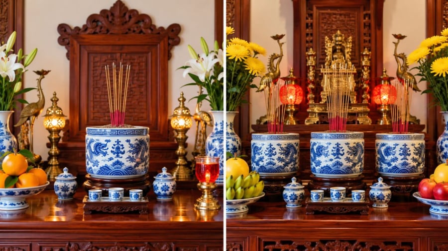 Vì sao có nhà chỉ đặt 1 bát hương, có nhà có 3 bát hương?