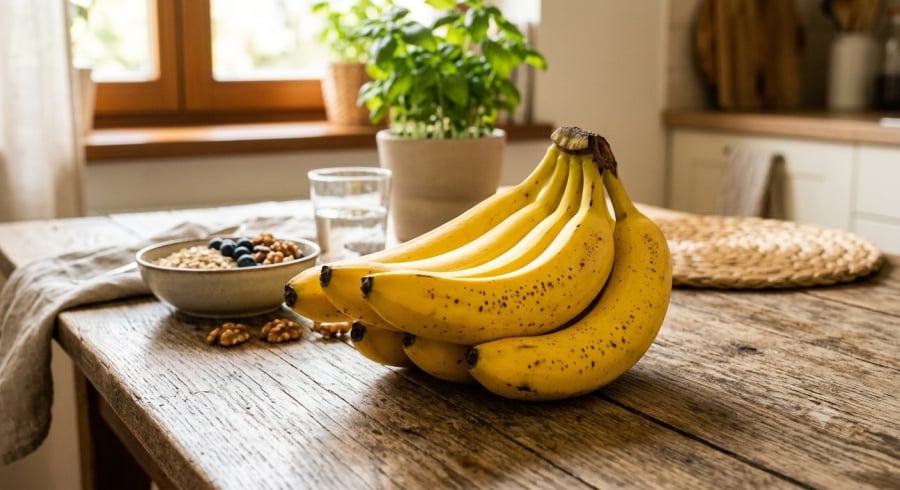 Chuối cung cấp lượng kali đáng kể, khoáng chất có vai trò trong việc duy trì huyết áp khỏe mạnh.