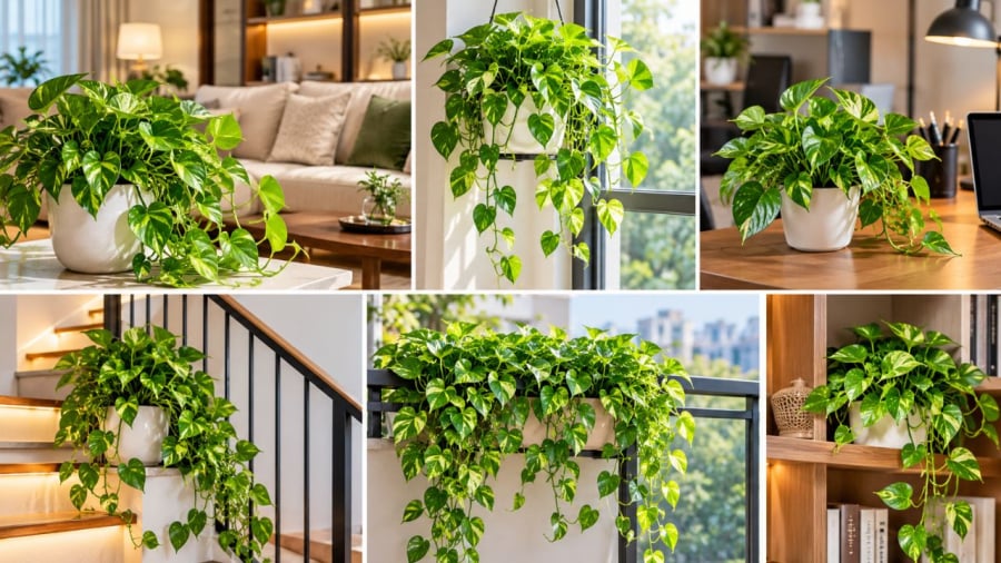 Vị trí đặt trầu bà vừa giúp đẹp nhà vừa mang ý nghĩa phong thủy