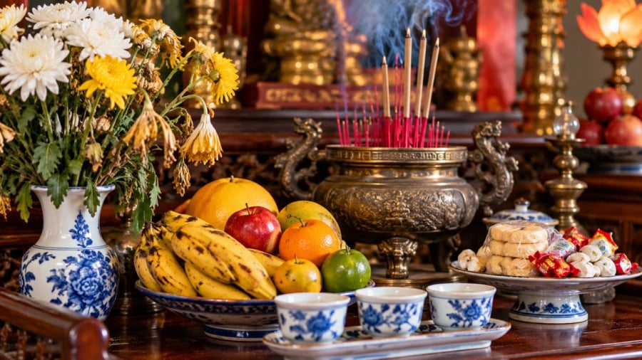 Thắp hương xong chú ý hạ đồ lễ này xuống