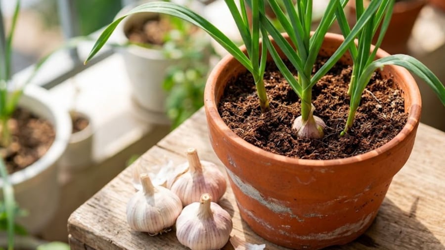 Bạn có thể tự trồng tỏi tại nhà.