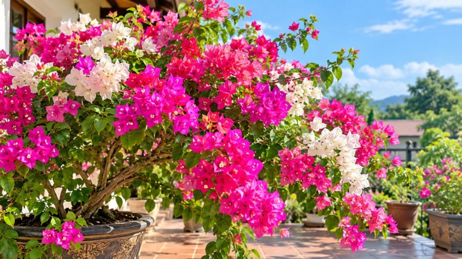 Hoa giấy nở sum suê khi được chăm sóc đúng cách