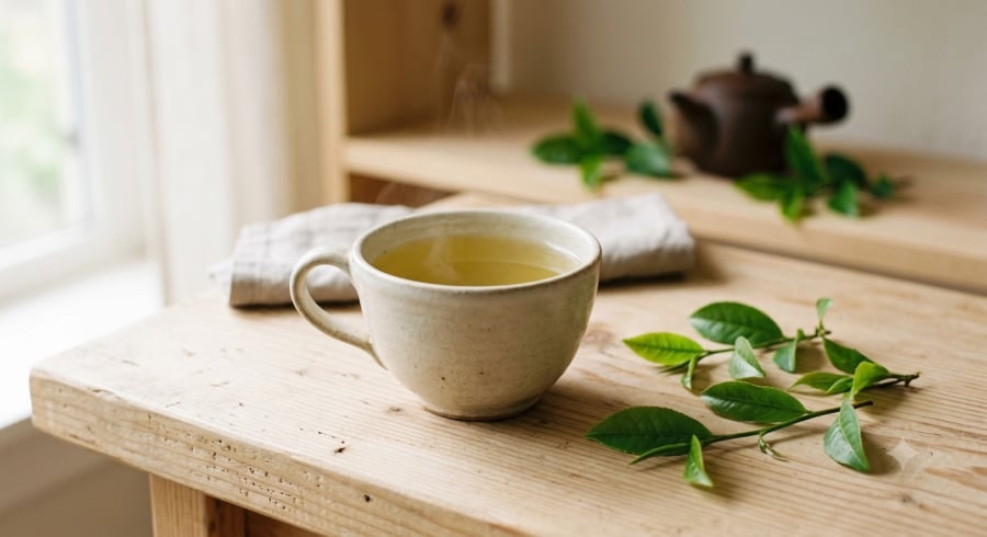 Trà xanh chứa các hợp chất thực vật được quan tâm trong nghiên cứu sức khỏe; nên uống với lượng phù hợp và hạn chế thêm đường.