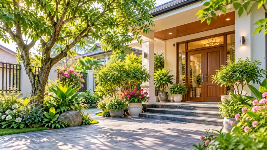 Cây xanh giúp mang lại sinh khí cho ngôi nhà