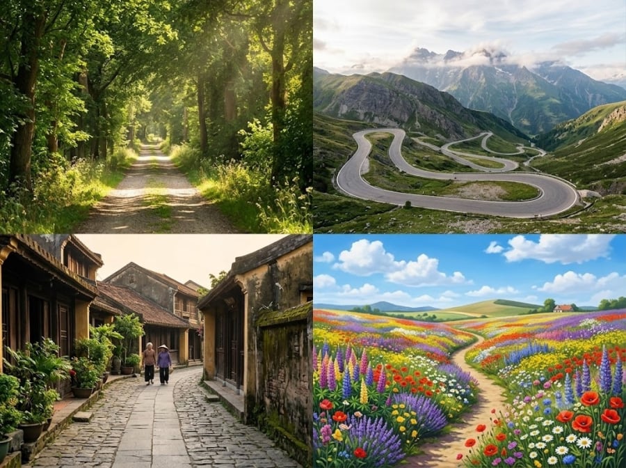 Mỗi con đường đều mang một vẻ đẹp riêng, giống như mỗi người đều có cách sống, ước mơ và lựa chọn khác nhau. Trong bài trắc nghiệm dưới đây, hãy quan sát 4 con đường và chọn nơi khiến bạn muốn bước đi nhất ngay từ cái nhìn đầu tiên.    