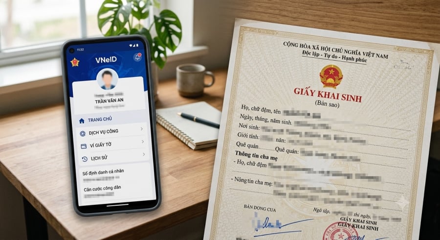 Người dân nên kiểm tra thông tin giấy khai sinh cẩn thận khi thực hiện các thao tác cung cấp dữ liệu trên ứng dụng VNeID.