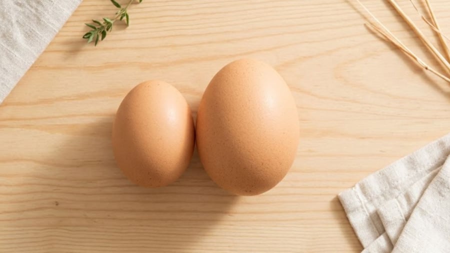 Khi chọn trứng gà, nhiều người sẽ quan tâm đến kích thước quả. 