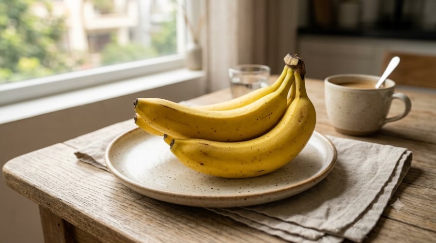 Chuối cung cấp carbohydrate, kali và chất xơ nhưng có ít protein, vì vậy nên kết hợp với thực phẩm khác trong bữa sáng.