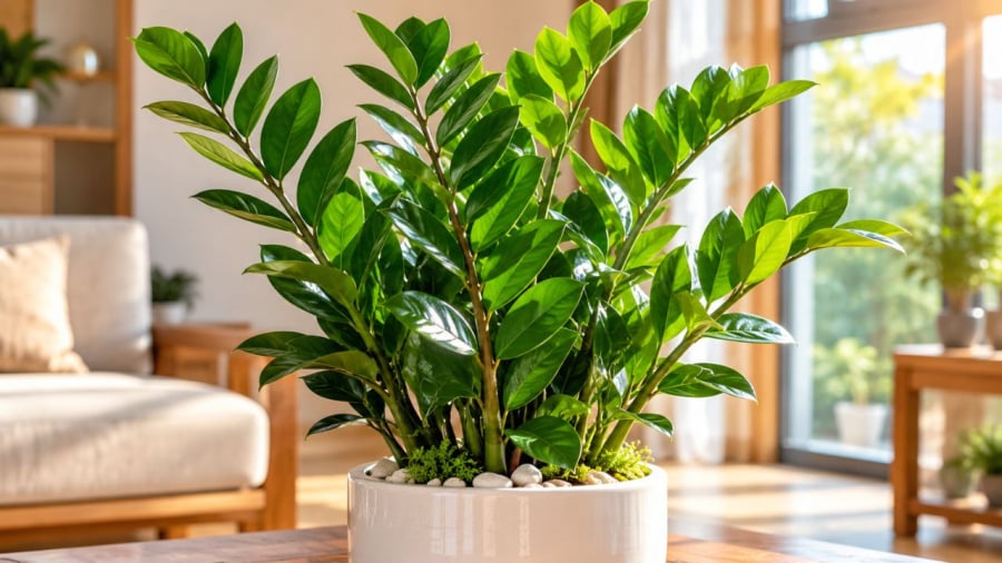 Cây kim tiền được nhiều người trồng làm cây cảnh phong thủy