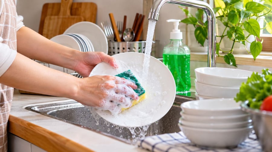 Cẩn thận với những thói quen rửa bát như thế này