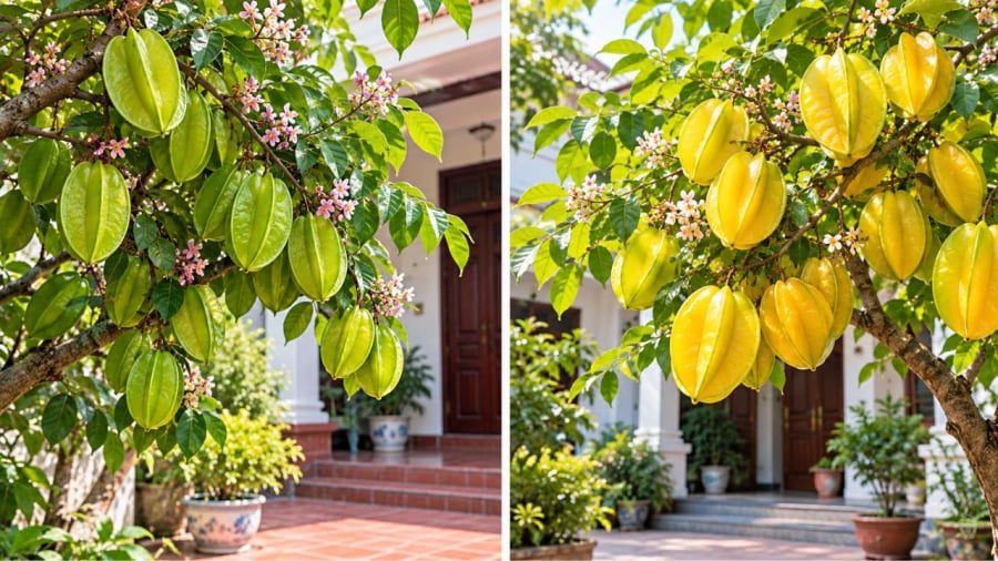 Nên trồng khế chua hay khế ngọt trước nhà?