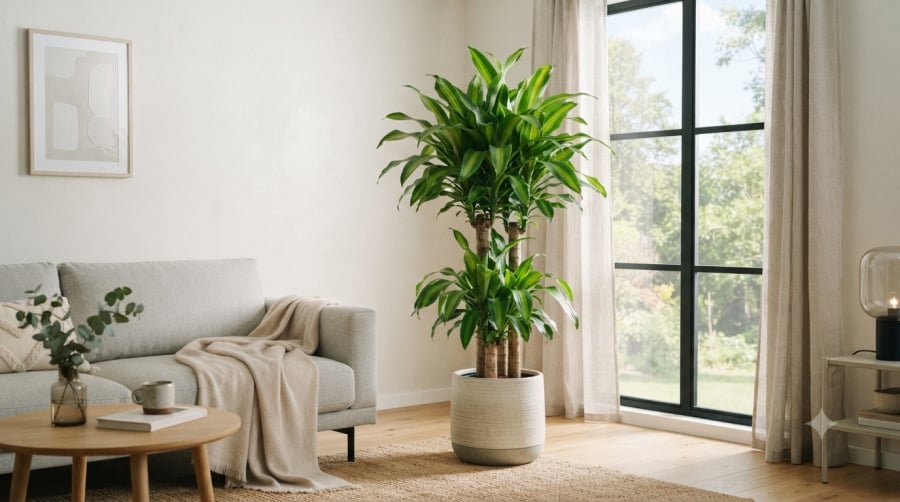 Đặt thiết mộc lan ở phòng khách vừa tạo điểm nhấn xanh mát cho không gian, vừa mang ý nghĩa tượng trưng cho tài lộc và sự phát triển theo quan niệm phong thủy.