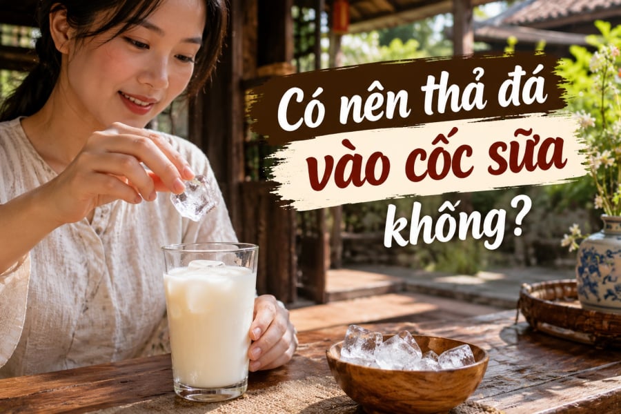 Câu trả lời là có thể, nếu đá sạch, nước dùng làm đá an toàn và sữa được bảo quản đúng cách. Việc thêm đá chủ yếu làm giảm nhiệt độ và khiến sữa loãng hơn khi đá tan.     