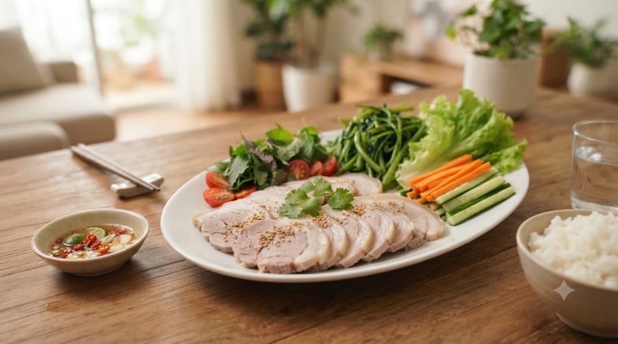 Ưu tiên thịt lợn nạc, chế biến bằng cách luộc, hấp hoặc áp chảo ít dầu để góp phần xây dựng chế độ ăn cân bằng.