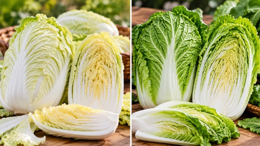 Bạn chọn cải thảo xanh hay cải thảo trắng?