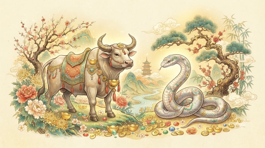 Tuổi Sửu và tuổi Tỵ được cho là có lợi thế khi biết tính toán dài hạn, thận trọng trước cơ hội và ưu tiên những tài sản có giá trị bền vững.